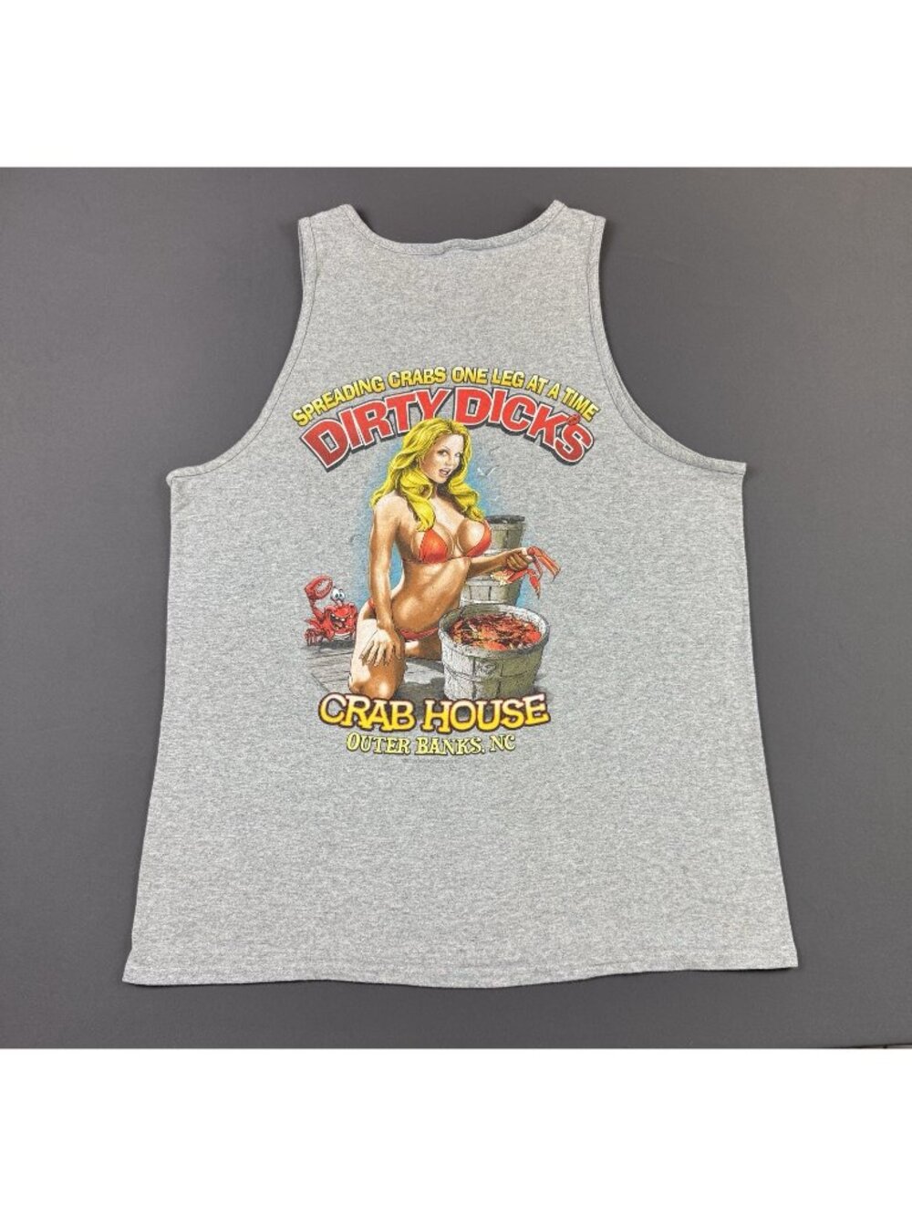 Rare Vintage Y2K Dirty Dicks Crab House Outer Banks NC Spreading Crabs Fun Art